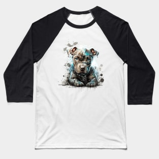 Pitbull Puppy doggy dog Sci-fi Baseball T-Shirt